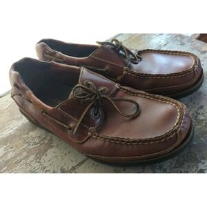 Mens Sperry Top-Sider Collection Brown Leather Upper Boat Shoes Size 10.5M